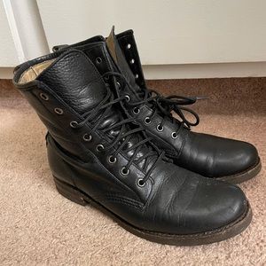 FRYE Veronica Combat Boots Black Size 9